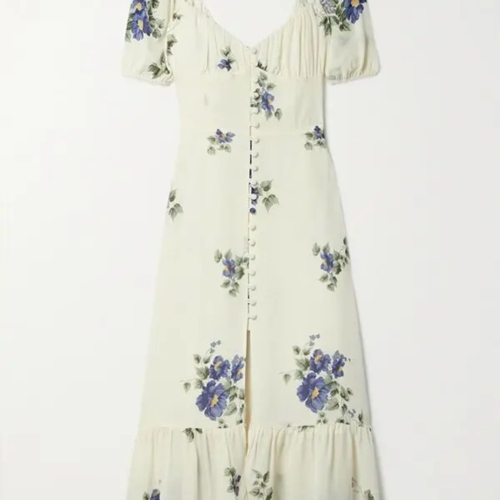 Reformation Charlee  Midi Dress in Macadamia - Picture 3 of 8